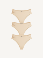 3-Pack Seamless Knickers with Mesh Detail Skin