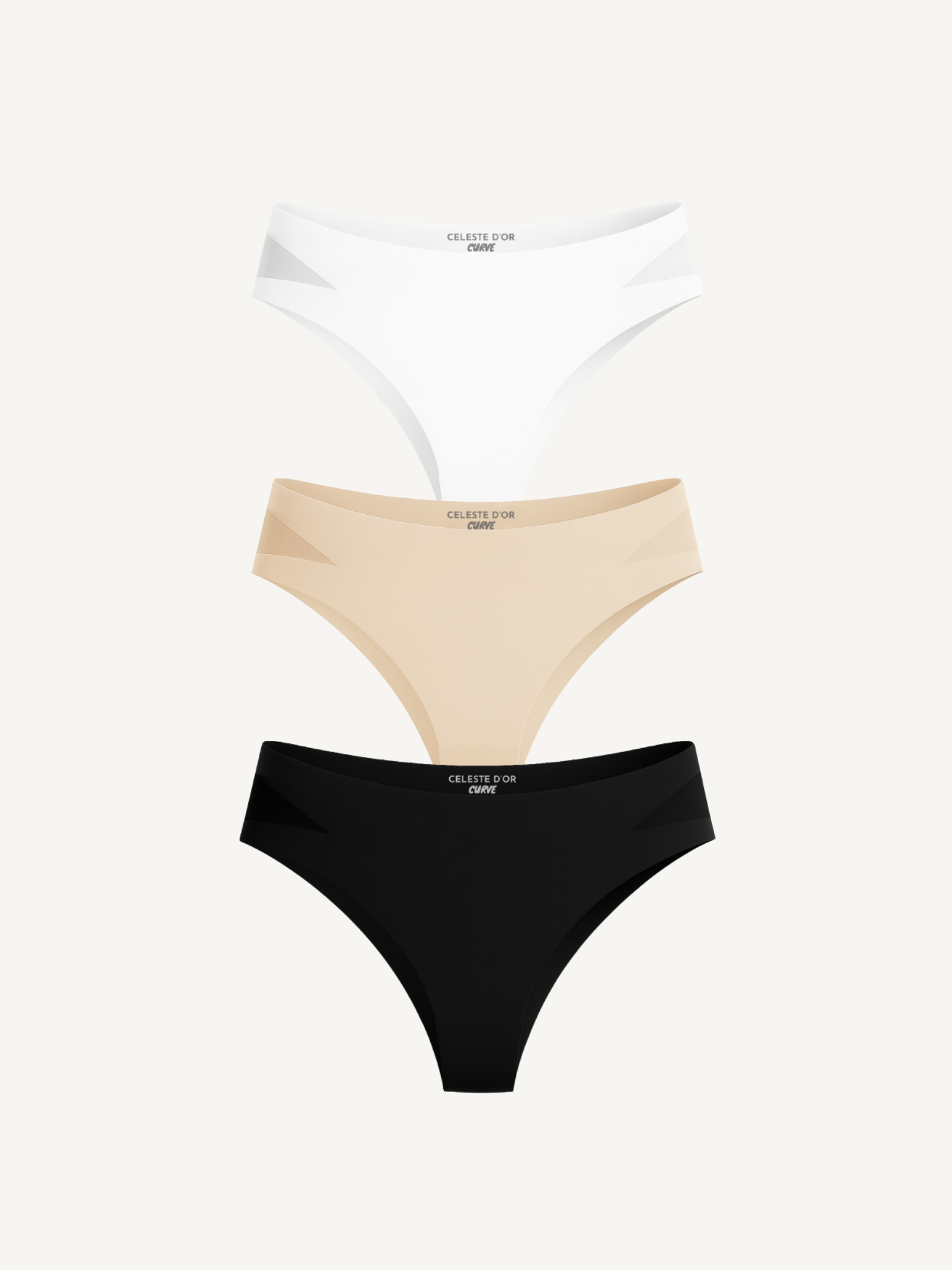 3-Pack Seamless Knickers with Mesh Detail Mix