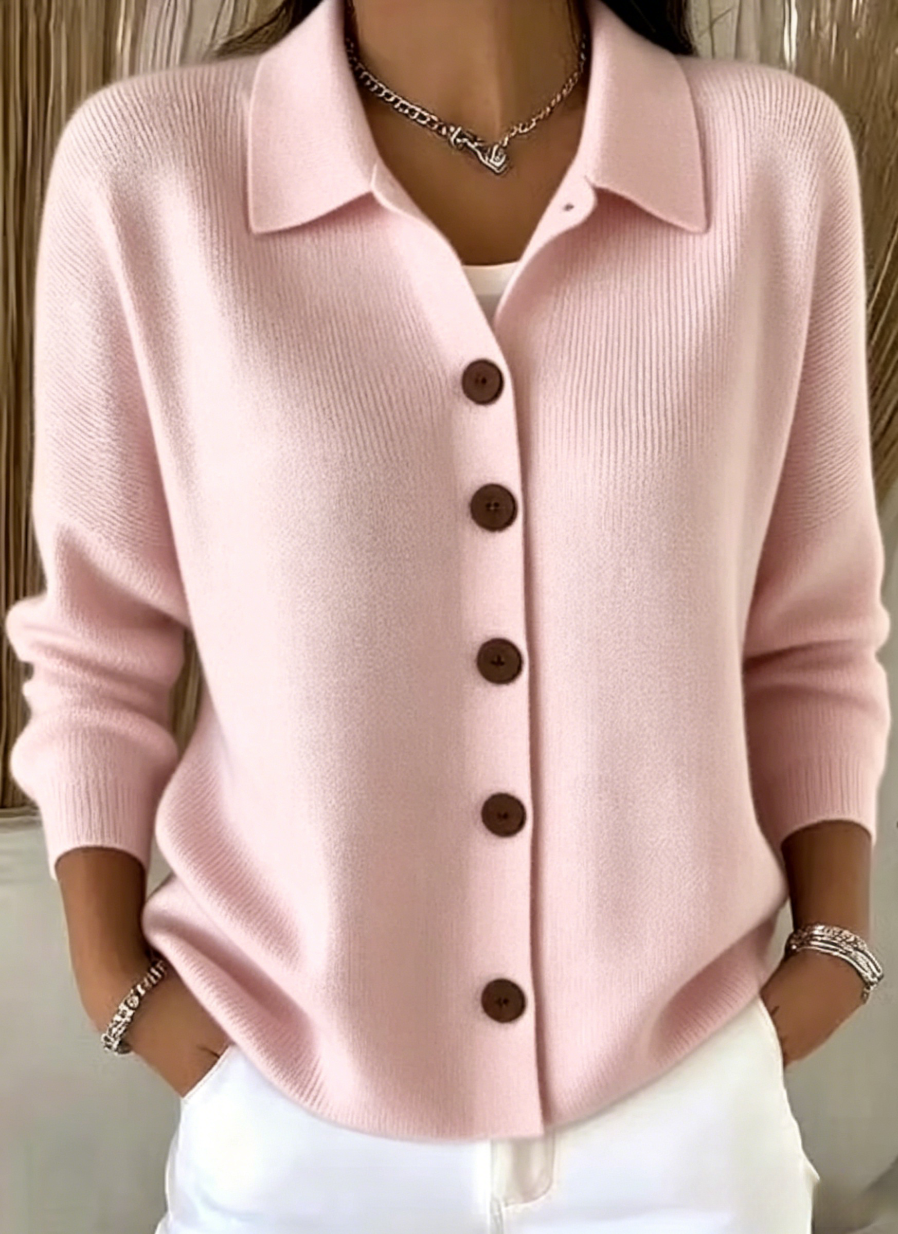 Clearance Sale🔥Women Cotton Plain Long Sleeve Comfy Casual Cardigan