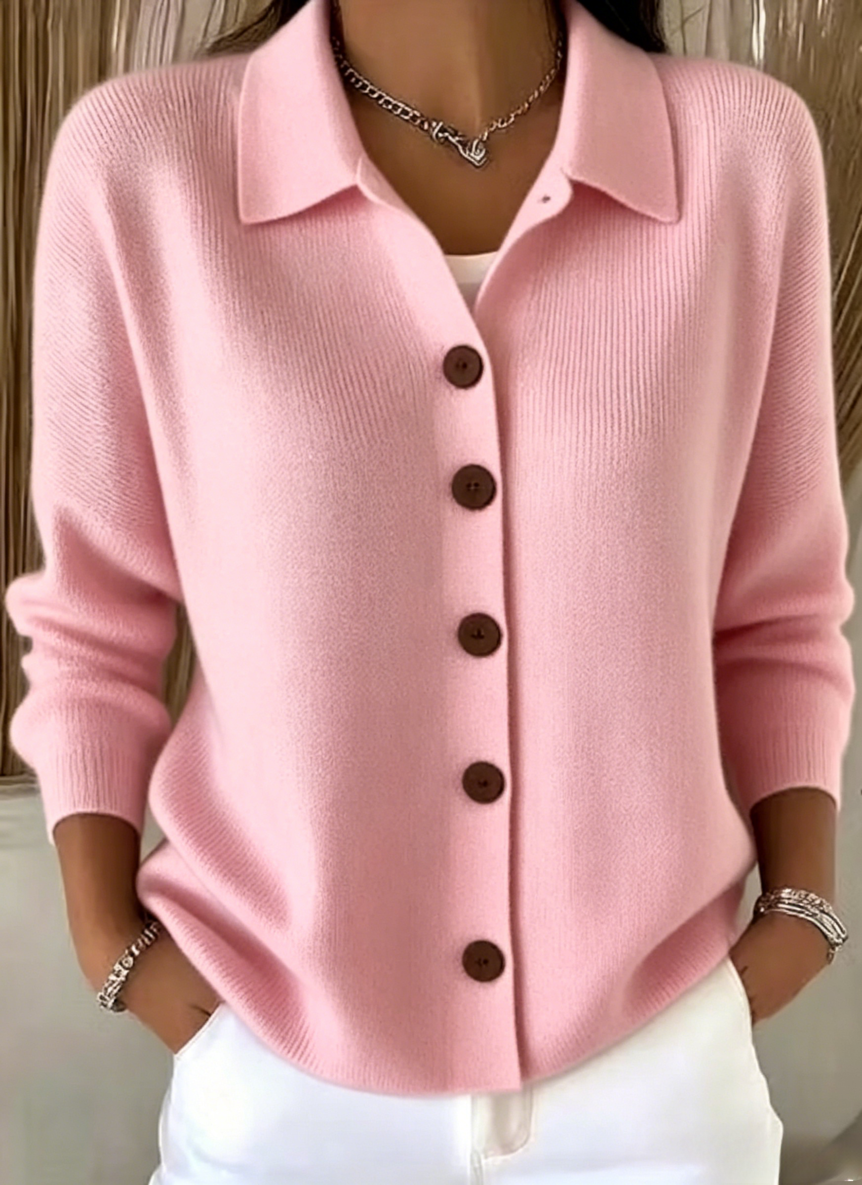 Clearance Sale🔥Women Cotton Plain Long Sleeve Comfy Casual Cardigan
