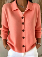 Clearance Sale🔥Women Cotton Plain Long Sleeve Comfy Casual Cardigan