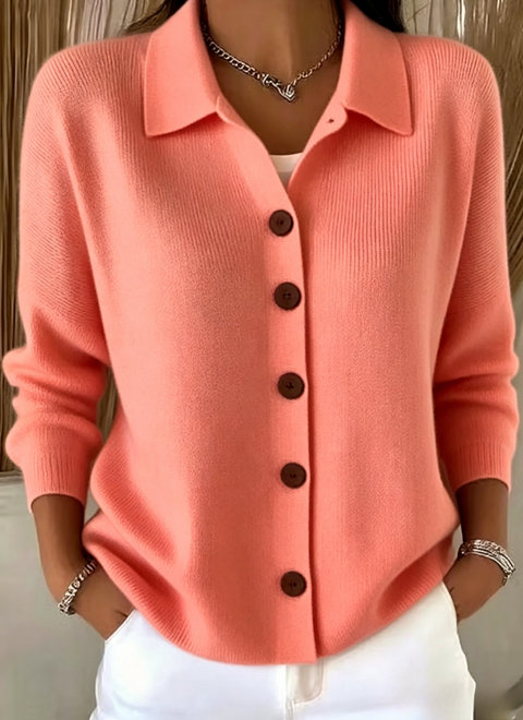 Clearance Sale🔥Women Cotton Plain Long Sleeve Comfy Casual Cardigan