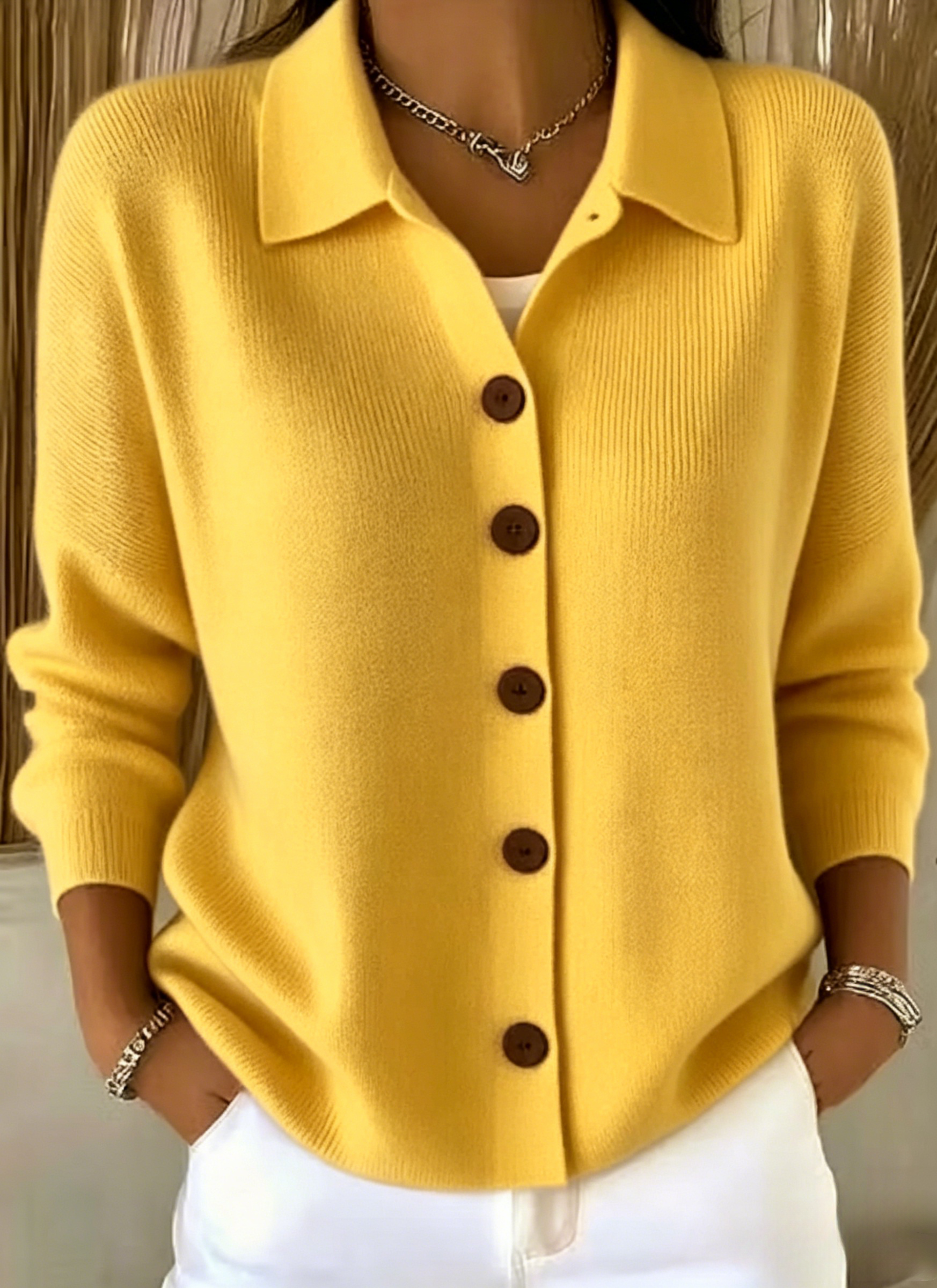 Clearance Sale🔥Women Cotton Plain Long Sleeve Comfy Casual Cardigan