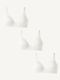 3-Pack Deep V Push-Up Seamless Wireless Jelly Bra